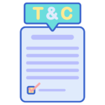 terms and conditions with red tick